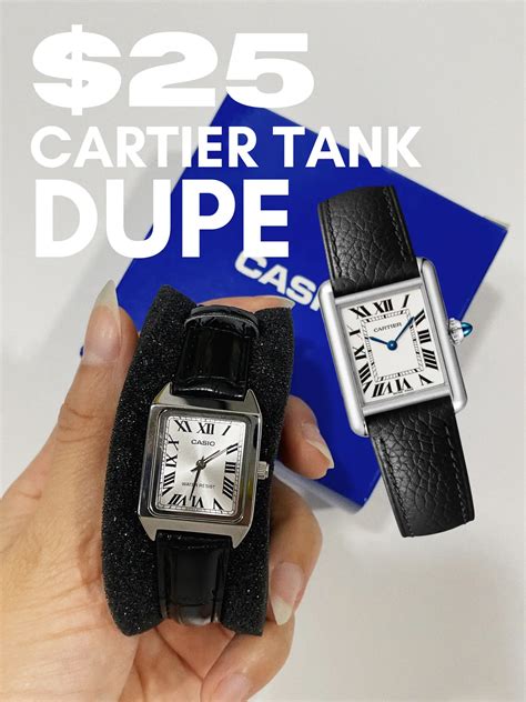 casio cartier tank dupe.